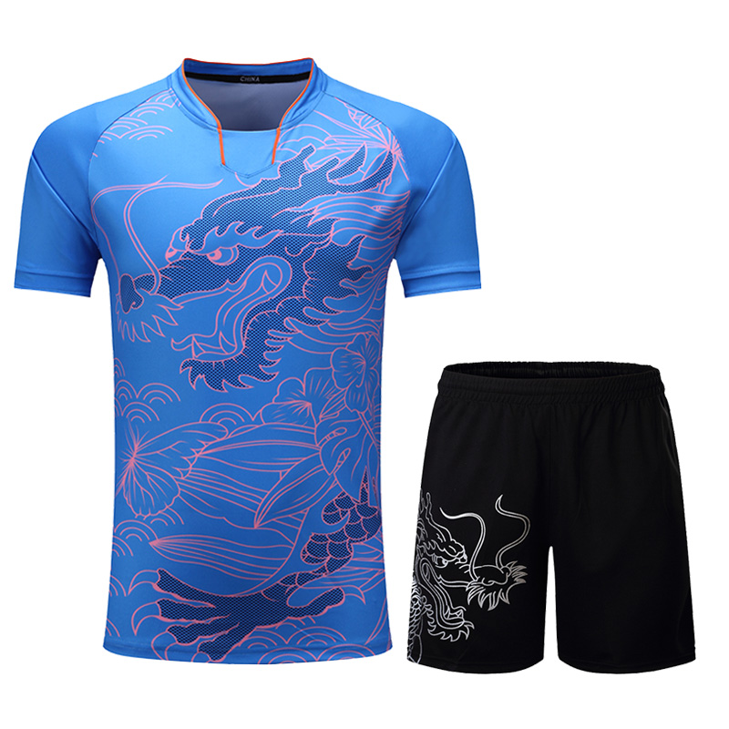 ドラゴン中国卓球ジャージ男性女性子供中国ピンポン Tシャツス - Table Tennis Zhang Jike のレビューと価格