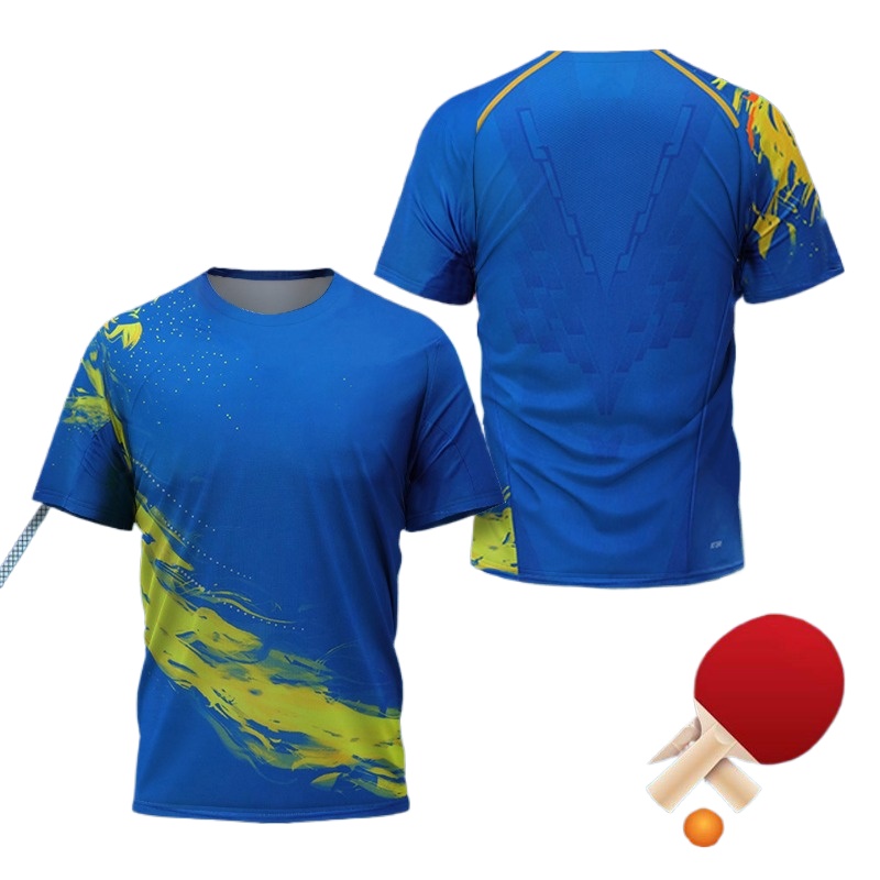 中国ドラゴン卓球グラフィック Tシャツ男性服ファッションバド - Table Tennis Zhang Jike のレビューと価格